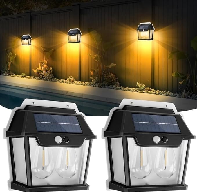 Solar Wall Lights 2023 | Modern LED Wall Sconces with Motion Sensor & Dusk-to-Dawn Features Nawazia