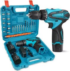 Cordless Drill Driver Set | Brushless Motor Screwdriver | 2 Lithium Batteries & Carry Box | Variable Speed Electric Drill for DIY, Home, and Professional Use Nawazia