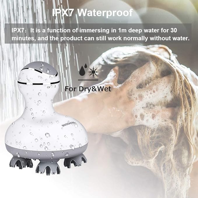 Smart 4D Head Massager | Electric Scalp Massager with 4 Heads & 84 Nodes | Hair Growth & Stress Relief Nawazia