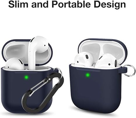 Soft Silicone Protective Case Cover for AirPods 2 & 1 | Durable & Stylish | Midnight Blue Nawazia