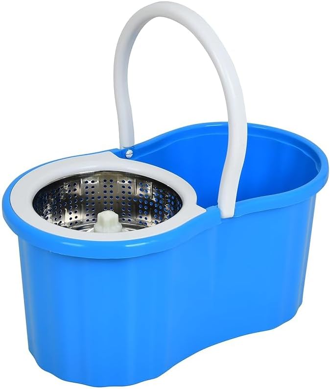 Rotate Stainless Steel Wringer Spin Mop Bucket System | 360° Spin for Efficient Cleaning Nawazia