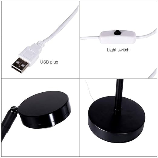 180° Rotatable USB Rechargeable Sunset Light Projector | Relaxing LED Night Light for Kids & Adults Nawazia