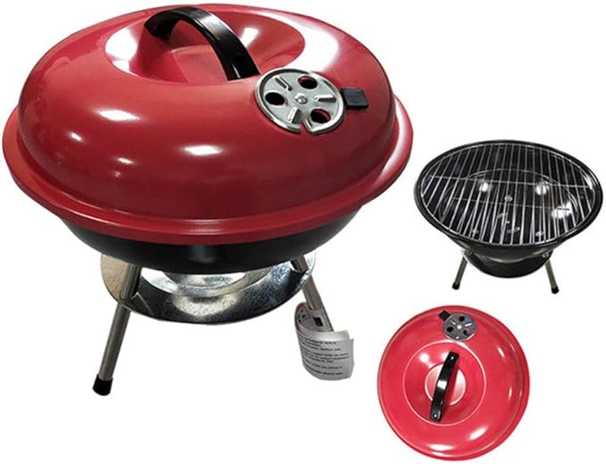 Large Charcoal Barbecue with Wheels | Stainless Steel Grill for Outdoor Family BBQ Parties | Durable & Portable Design Nawazia