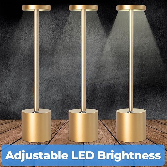 Cordless LED Table Lamp – Rechargeable, Minimalist, 3-Level Dimming for Home & Office Nawazia