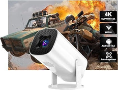 Mini Portable 4K Projector 2024 – Android 11, 280 ANSI, WiFi/Bluetooth, Auto-Correct & 180º Rotation