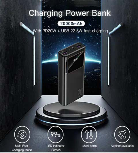 P30 20000mAh Fast Charging Power Bank – Versatile Portable Charger with Multi-Device Support Nawazia