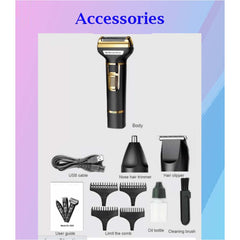 3-in-1 Professional Hair Clippers for Men  and Eyebrow Grooming Kit with Durable Stainless Steel Design