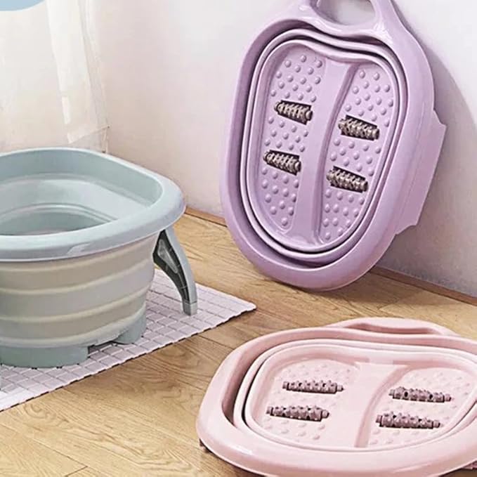 Green Collapsible Foot Spa Tub | Portable Pedicure and Relaxation Solution Nawazia