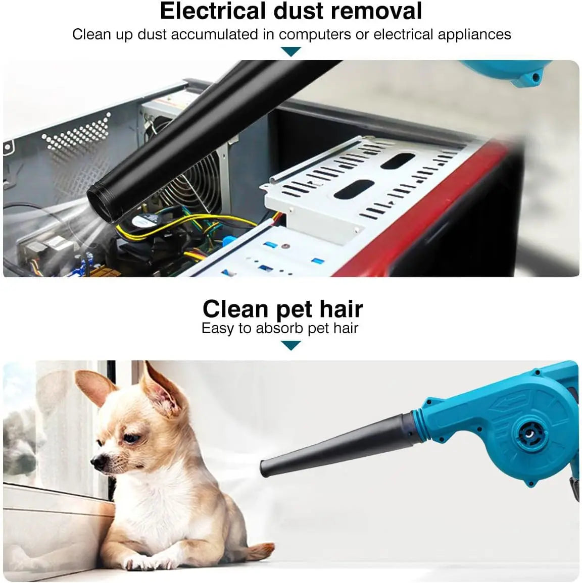 Cordless Leaf Blower | 21V 2-in-1 Blower Vacuum | Lightweight, Battery-Powered Handheld Air Blower for Leaves, Debris, and Dust Removal Nawazia