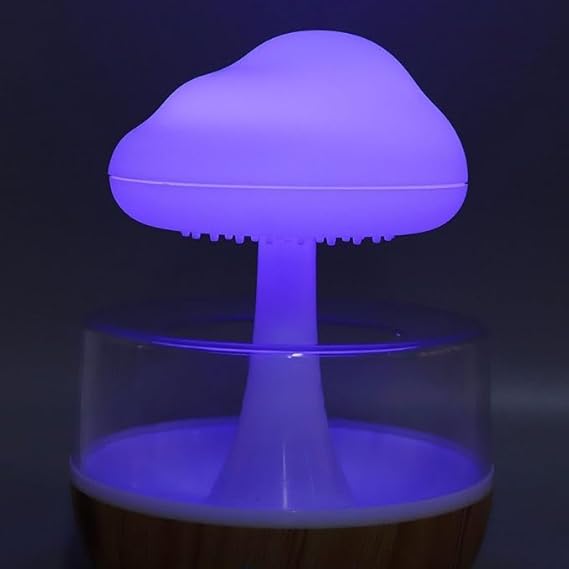 Rain Cloud Humidifier | 450ml Mini Cool Mist Humidifier with 7 LED Lights | USB Personal Desktop Humidifier Nawazia