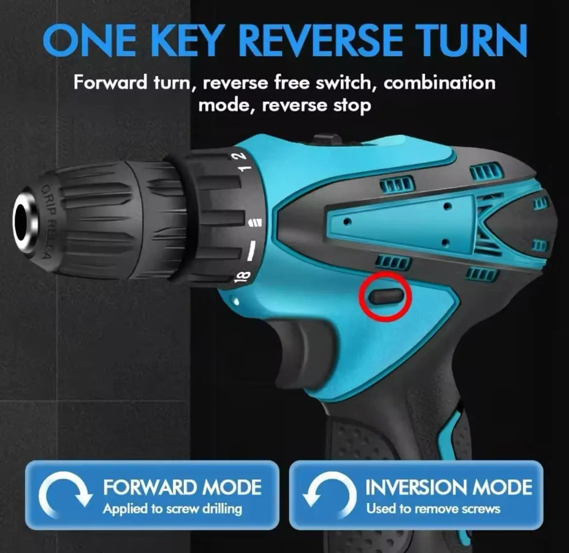 Cordless Drill Driver Set | Brushless Motor Screwdriver | 2 Lithium Batteries & Carry Box | Variable Speed Electric Drill for DIY, Home, and Professional Use Nawazia