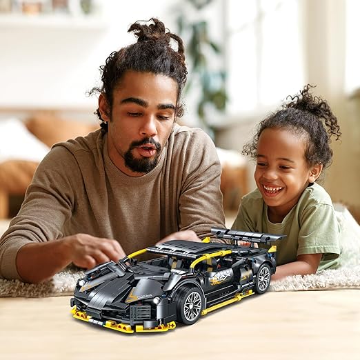 1215-Piece Sports Car Building Blocks | 1:14 Race Car Model Set | STEM Supercar Toy for Boys, Girls & Adults | Collectible Display, Engineering Kit Nawazia