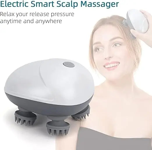 Electric Scalp Massager – 3 Adjustable Kneading Modes, Portable Waterproof & Rechargeable Head Massager for Deep Hair Cleaning & Improved Blood Circulation Nawazia