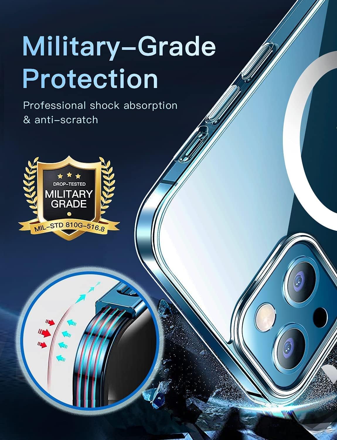 MagSafe Compatible Magnetic Phone Case | Military-Grade Protection for iPhone 13 Series Nawazia