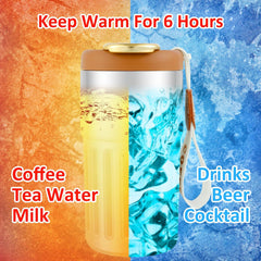 450ml Insulated Travel Coffee Mug with Temperature Display 