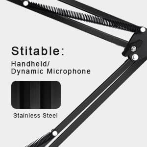 Professional Recording Microphone Stand | Adjustable Scissor Arm for Dynamic & Condenser Mics Nawazia