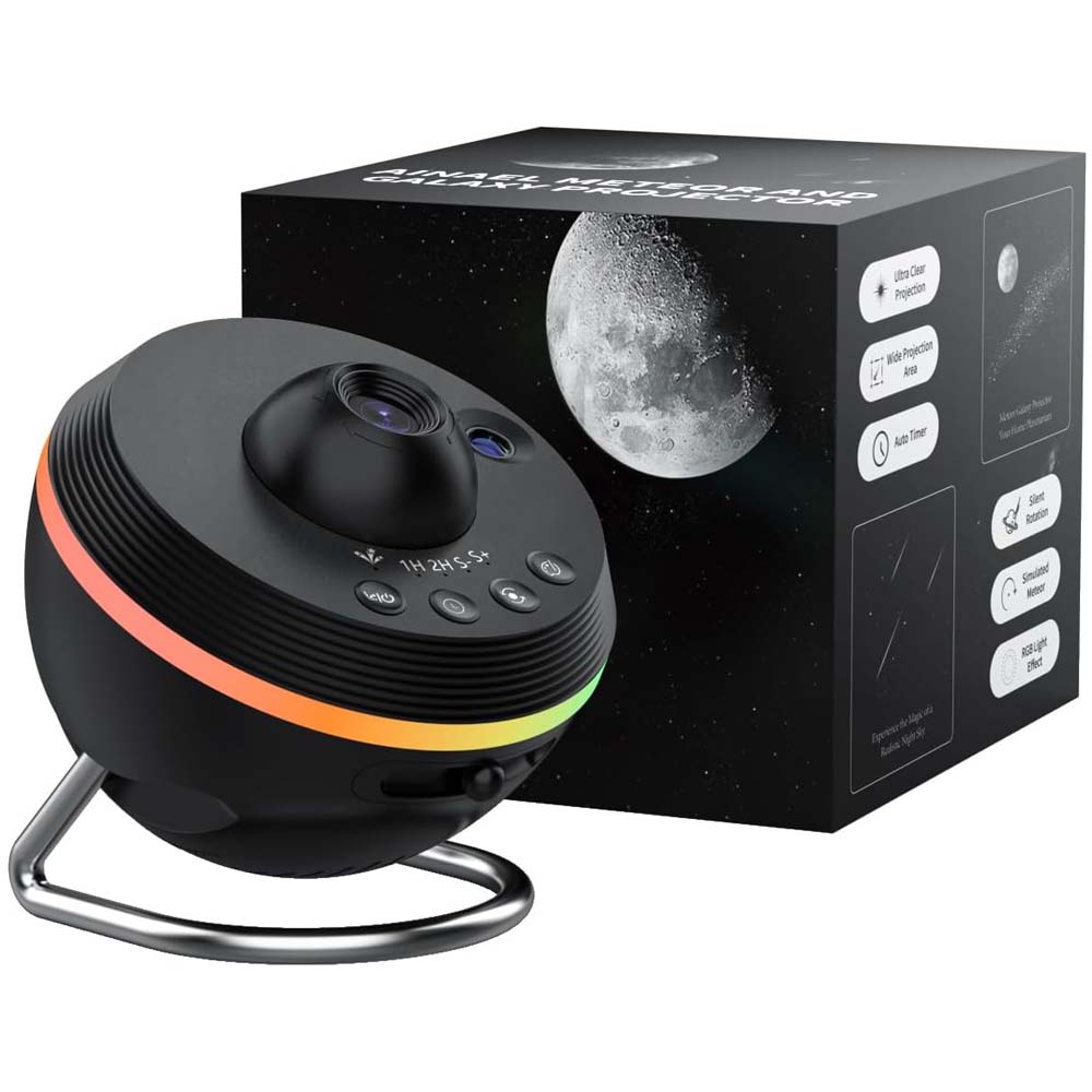 Realistic Planetarium Projector – HD Focus Sky Star Galaxy Night Light | Galaxy LED Projector for Kids' Bedroom and Home Decor (White, Black) Nawazia