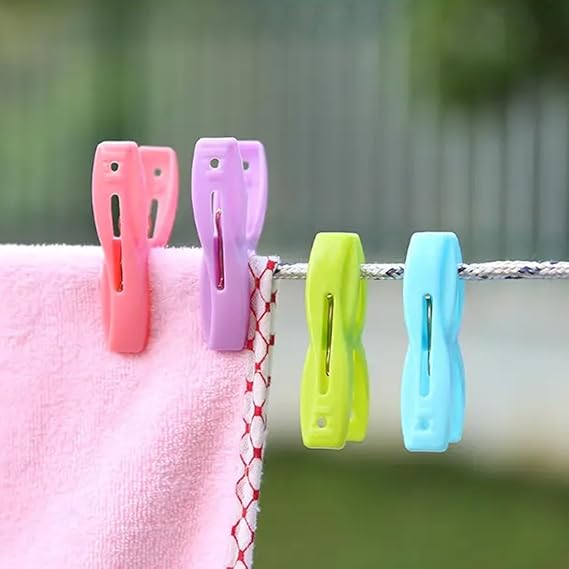 Plastic Clothes Pins Laundry Clips | 40 Colorful Clothespins with Storage Bag | Small 2-Inch Clothespins for Clothes Drying Nawazia