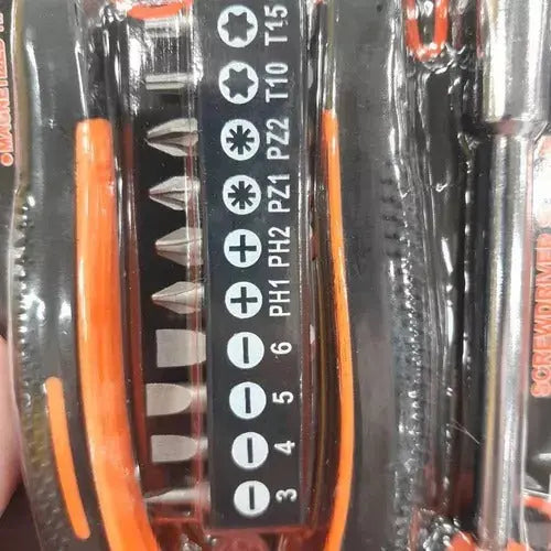 12-Piece Tool Kit | Compact Screwdriver Tool Set with Pliers, Wrenches, and Bits | Versatile DIY Maintenance Set for Home, Car, and Office Nawazia