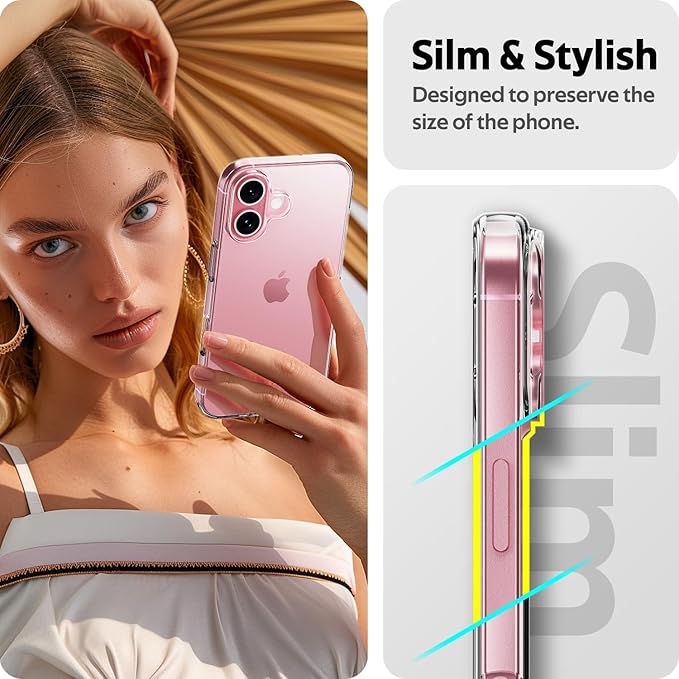 Ultra Slim Flexible TPU Phone Case – Scratch-Resistant Silicone Cover for iPhone 16 Series (16, 16 Plus, 16 Pro, 16 Pro Max) with Free Screen Protector Nawazia