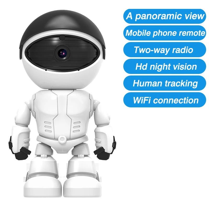 1080P Robot Camera | 360° WiFi Security Camera with Night Vision, Auto Tracking, and Baby Monitor Features Nawazia