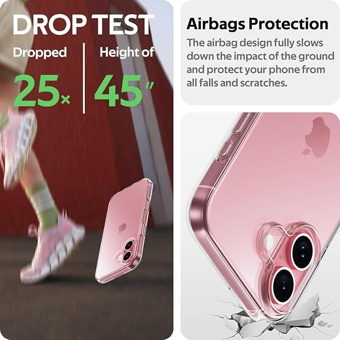 Ultra Slim Flexible TPU Phone Case – Scratch-Resistant Silicone Cover for iPhone 16 Series (16, 16 Plus, 16 Pro, 16 Pro Max) with Free Screen Protector Nawazia