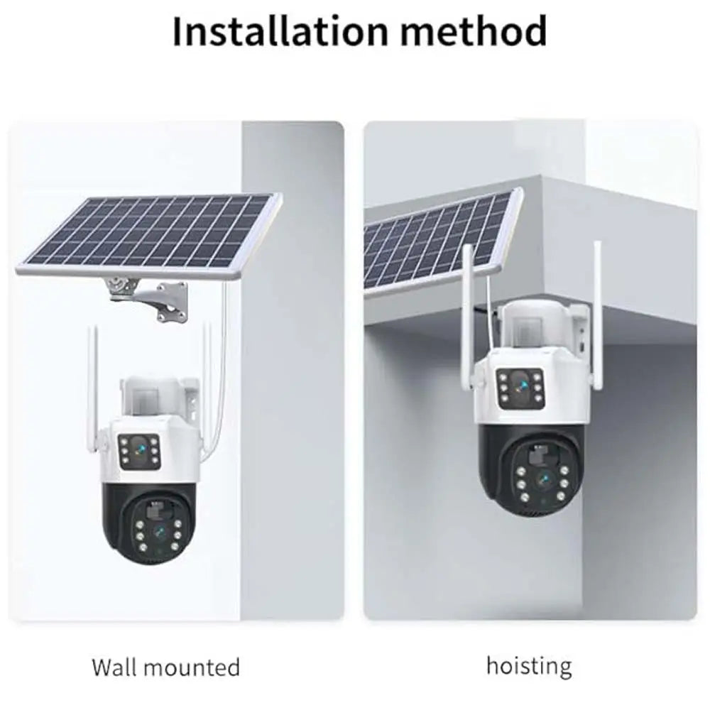 4G LTE Solar Battery Outdoor Camera | HD 4MP | Full-Color Night Vision | Motion Alerts | Sound/Light Warning | IP66 Waterproof | Cloud/TF Card Storage Nawazia