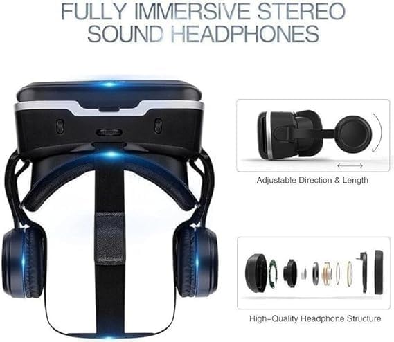 3D VR Glasses for Mobile Phones – Anti-Blue Light Virtual Reality Headset for Immersive Gaming & Entertainment | Compatible with iPhone & Android Nawazia