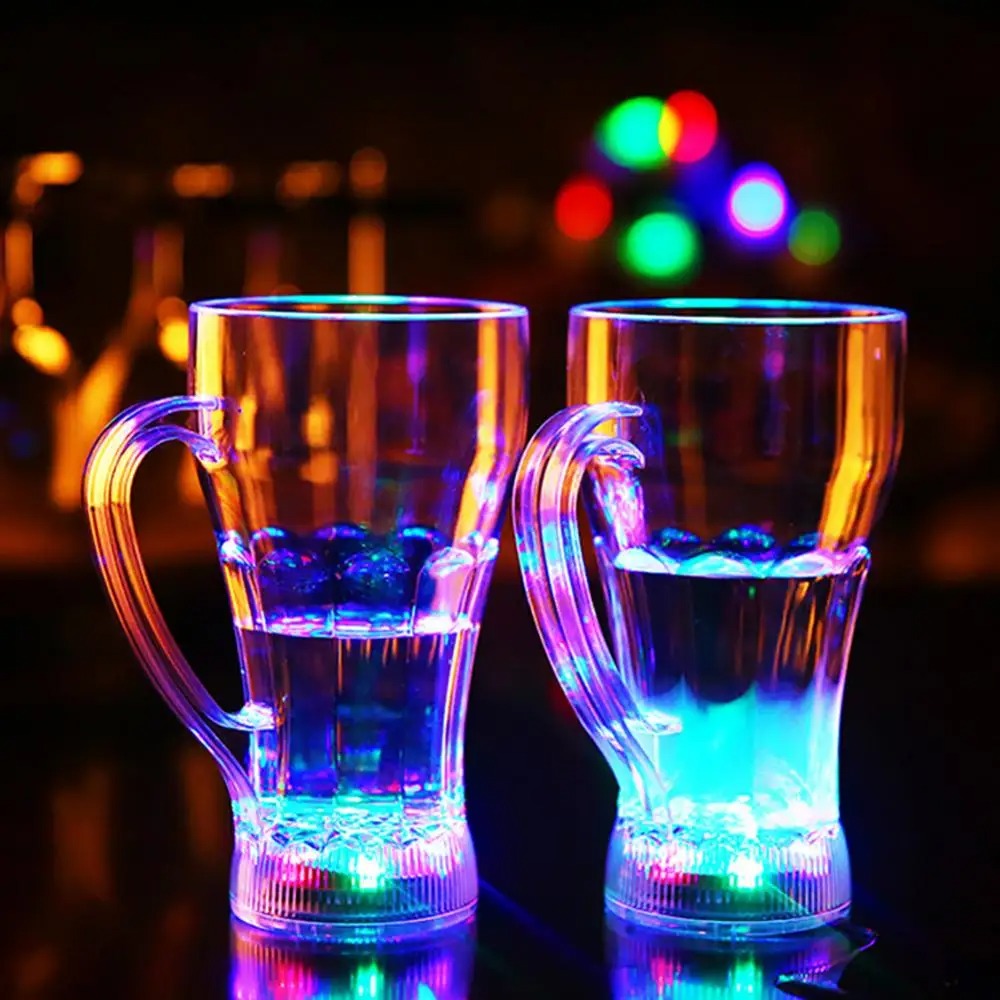 Acrylic LED Flashing Color-Changing Glass | Water-Activated Light-Up Beer Mug & Whiskey Cup for Parties Nawazia
