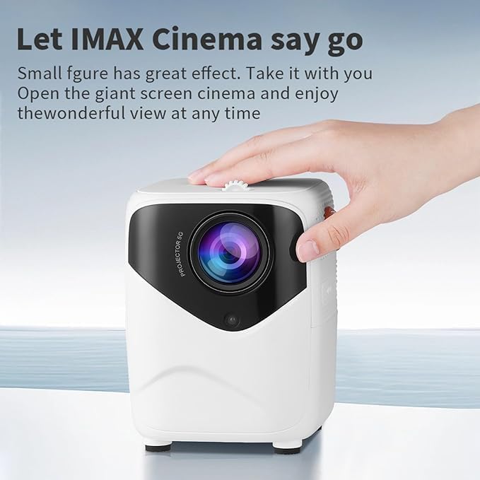 Portable Mini Projector | 4K Ultra Clarity, 1080P, Android 10.0, 5G Wi-Fi & Bluetooth Nawazia
