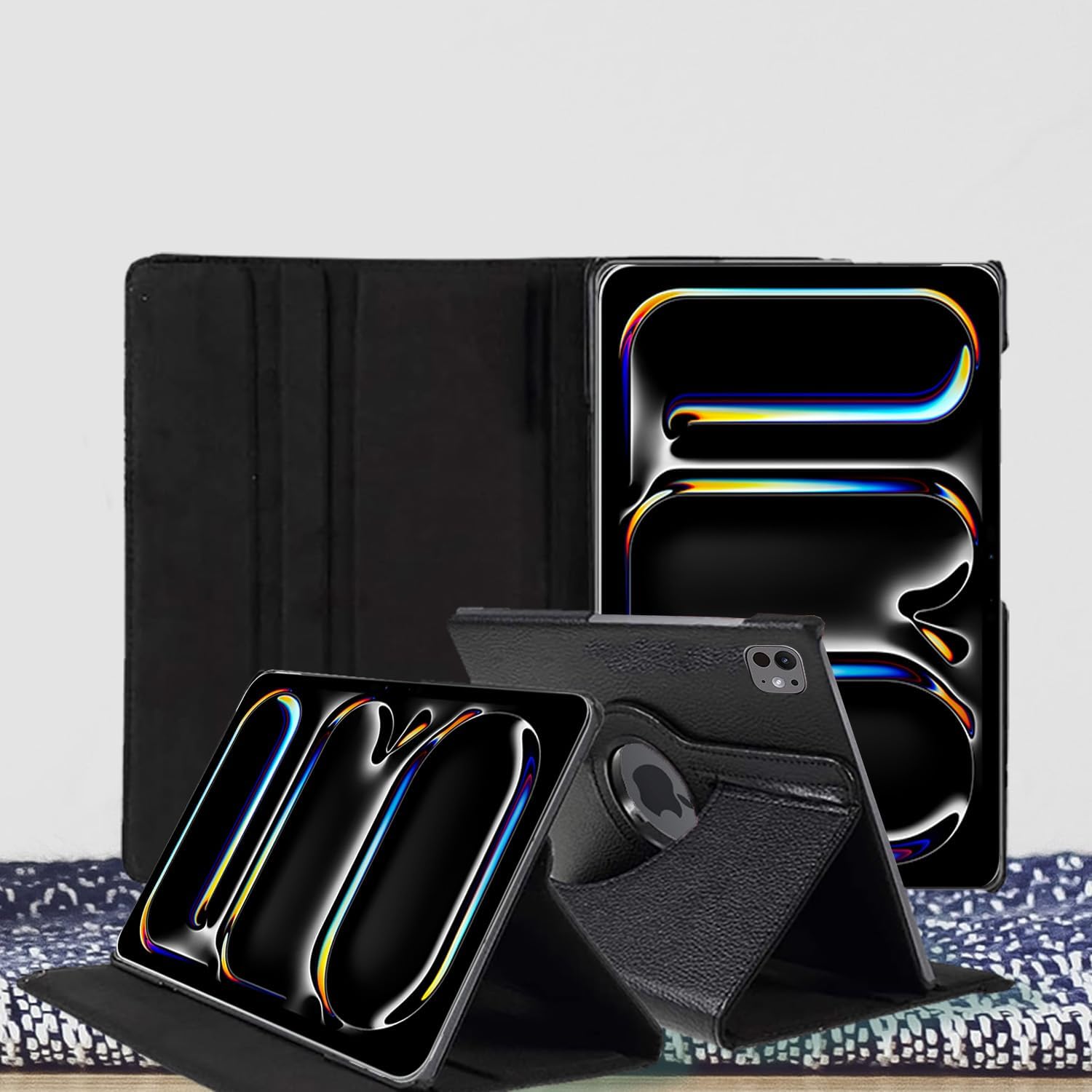 iPad Pro 11" 2024 (M4) Case - 360° Rotating Smart Folio Cover with Auto Sleep/Wake & Multi-Angle Stand (Multi-Color) Nawazia