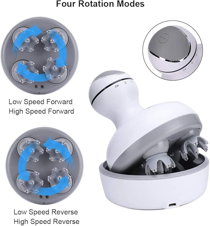 Smart 4D Head Massager | Electric Scalp Massager with 4 Heads & 84 Nodes | Hair Growth & Stress Relief Nawazia