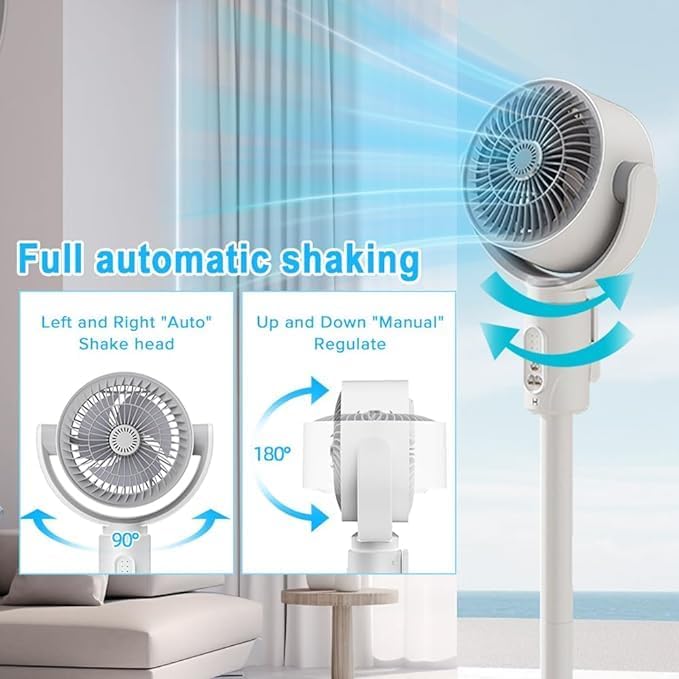 Home Smart Electric Air Cooling Fan – Quiet, Portable Air Circulation System with Remote Control Nawazia
