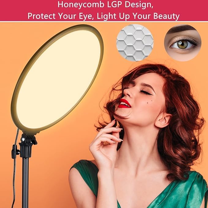 PF-33 LED Round Fill Light – Remote & Touch-Controlled Lighting for Photography & Streaming Nawazia