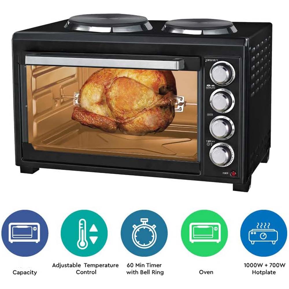 6-in-1 Countertop Oven with Rotisserie & Convection