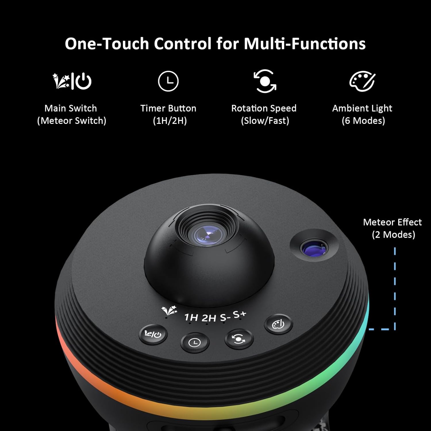 Realistic Planetarium Projector – HD Focus Sky Star Galaxy Night Light | Galaxy LED Projector for Kids' Bedroom and Home Decor (White, Black) Nawazia