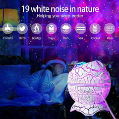 Galaxy Projector Dinosaur Egg – Sky Night Light with Bluetooth Music and Laser Starry Lamp for Room and Party Decor