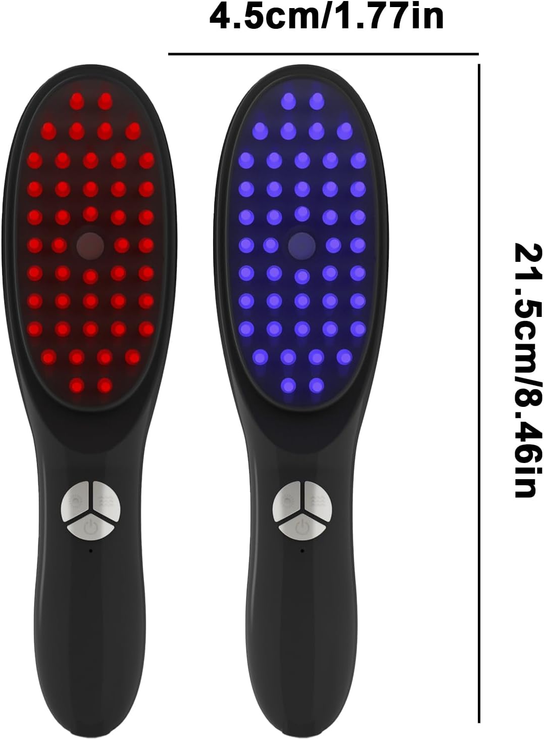 Electric Scalp Massage Comb - LED Light, 3 Vibration Modes, Rechargeable Hair Growth & Stress Relief Tool Nawazia