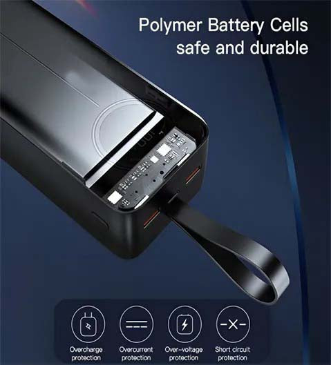LCD Digital Display Power Bank – 30000mAh Portable Charger with High-Speed Charging Nawazia
