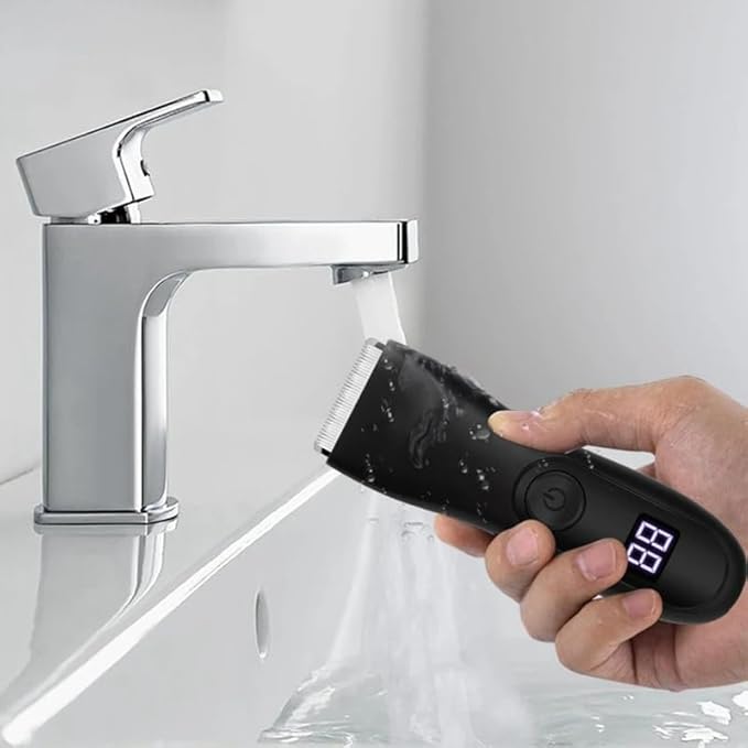 Electric Hair Trimmer & Shaver for Men | Body Groomer for Groin, Ball & Pubic Hair | Replaceable Ceramic Blade Nawazia