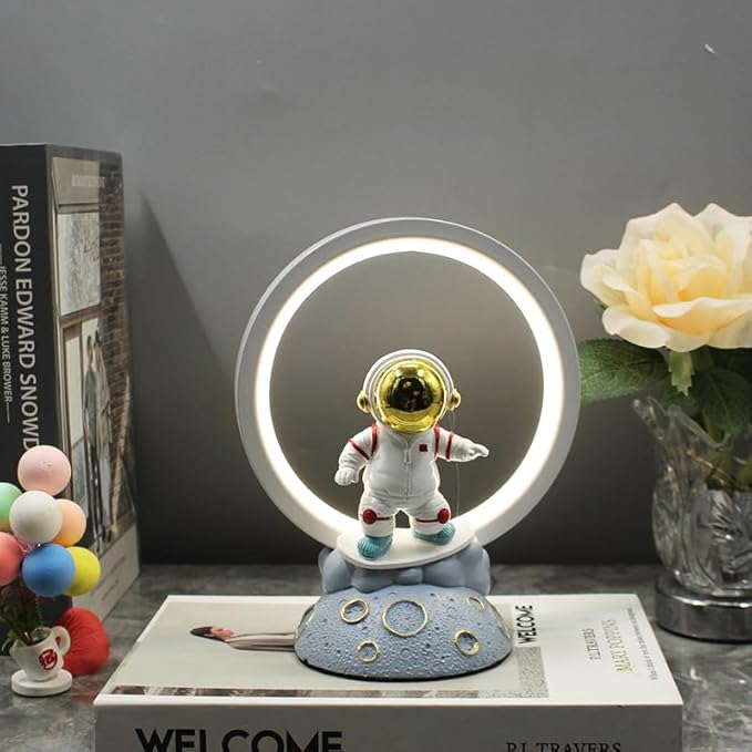 USB Plug LED Decorative Room Lights – Yoga Meditation Astronaut Modern Table Lamps | Relaxing Ambient Home Lighting Nawazia
