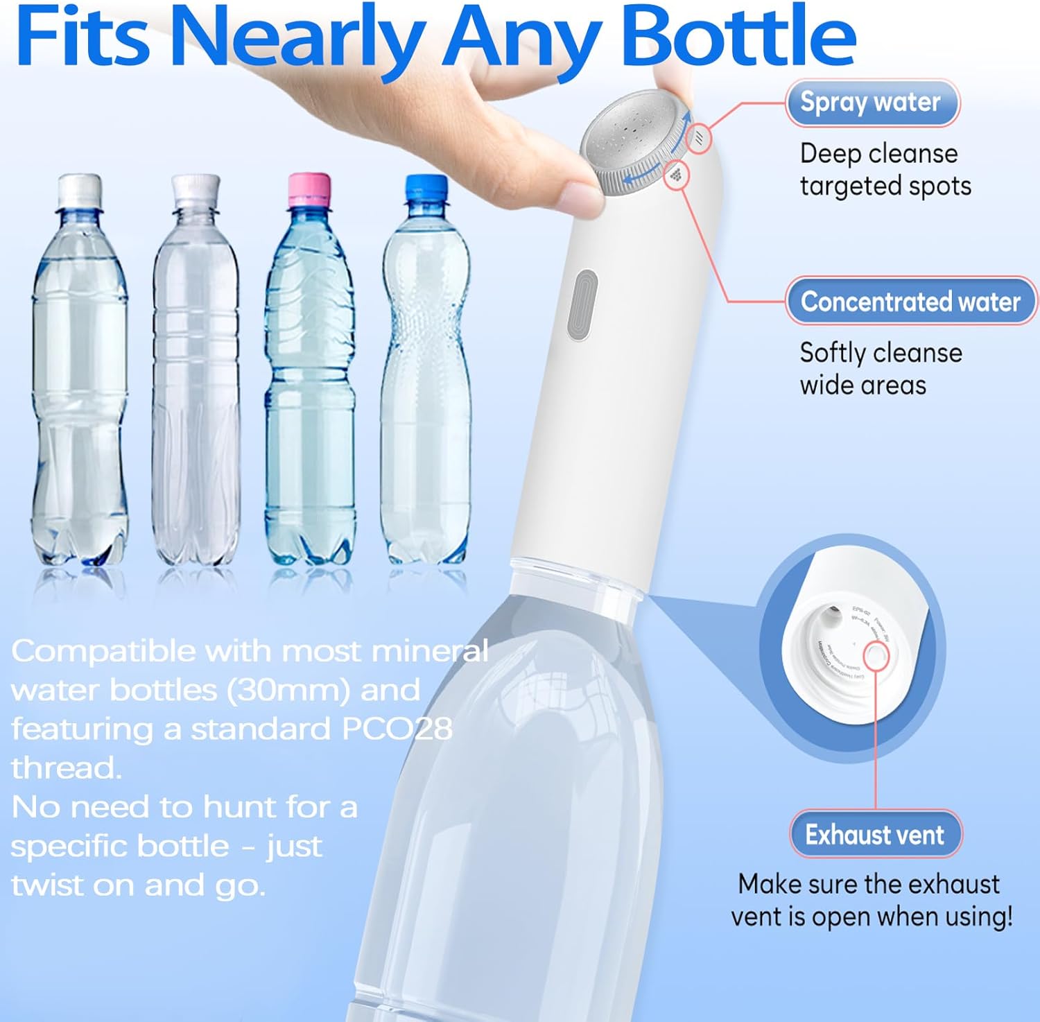 Electric Portable Bidet Sprayer – USB Rechargeable, High-Pressure Hygiene Solution with 400mL Large Bottle for Travel, Postpartum, and Baby Cleaning Nawazia