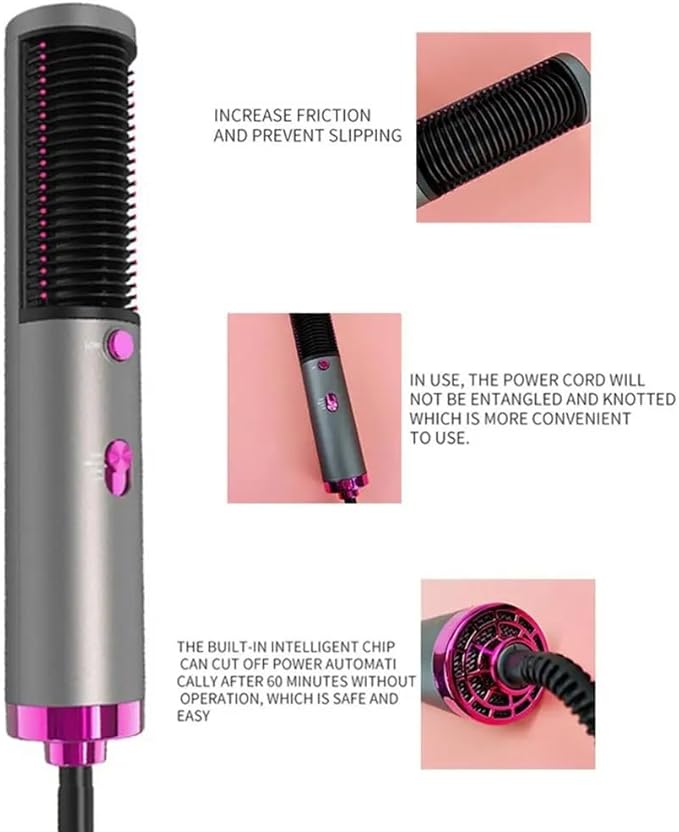 3-in-1 Hot Air Brush | Dry, Straighten, and Curl | Effortless Hair Styling Made Simple Nawazia