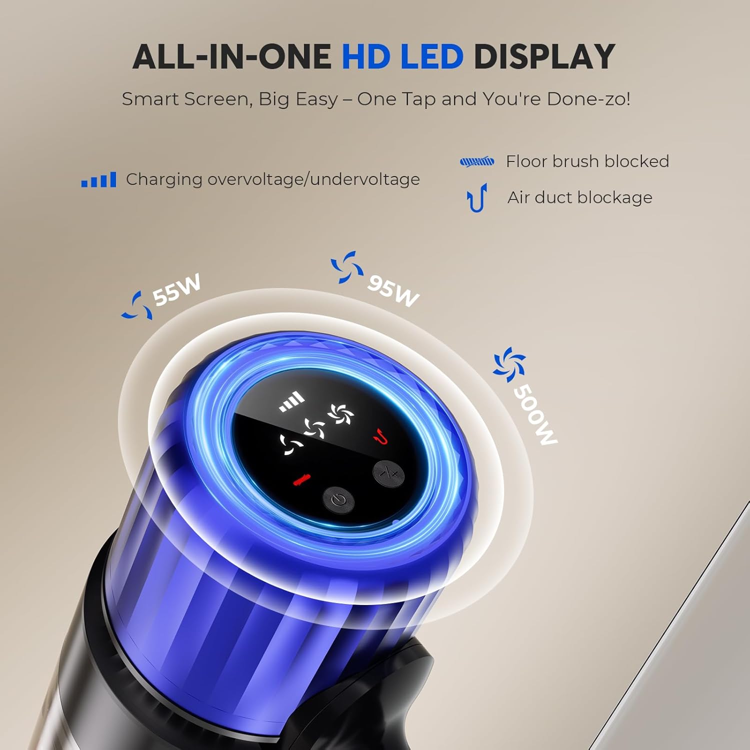 Cordless Stick Vacuum Cleaner – 2-Speed, 800W Suction, Lightweight, Perfect for Pet Hair, Home, Hard Floor, Carpet, and Car Cleaning Nawazia