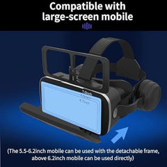 3D VR Glasses for Mobile Phones – Anti-Blue Light Virtual Reality Headset for Immersive Gaming & Entertainment | Compatible with iPhone & Android