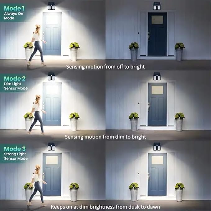 Solar Wall Lights 2023 | Modern LED Wall Sconces with Motion Sensor & Dusk-to-Dawn Features Nawazia