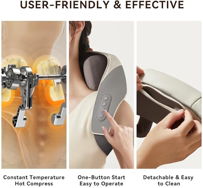 Wireless Back Muscle Relaxing Massage Pillow – Portable Neck, Shoulder, and Back Massager for Pain Relief Nawazia