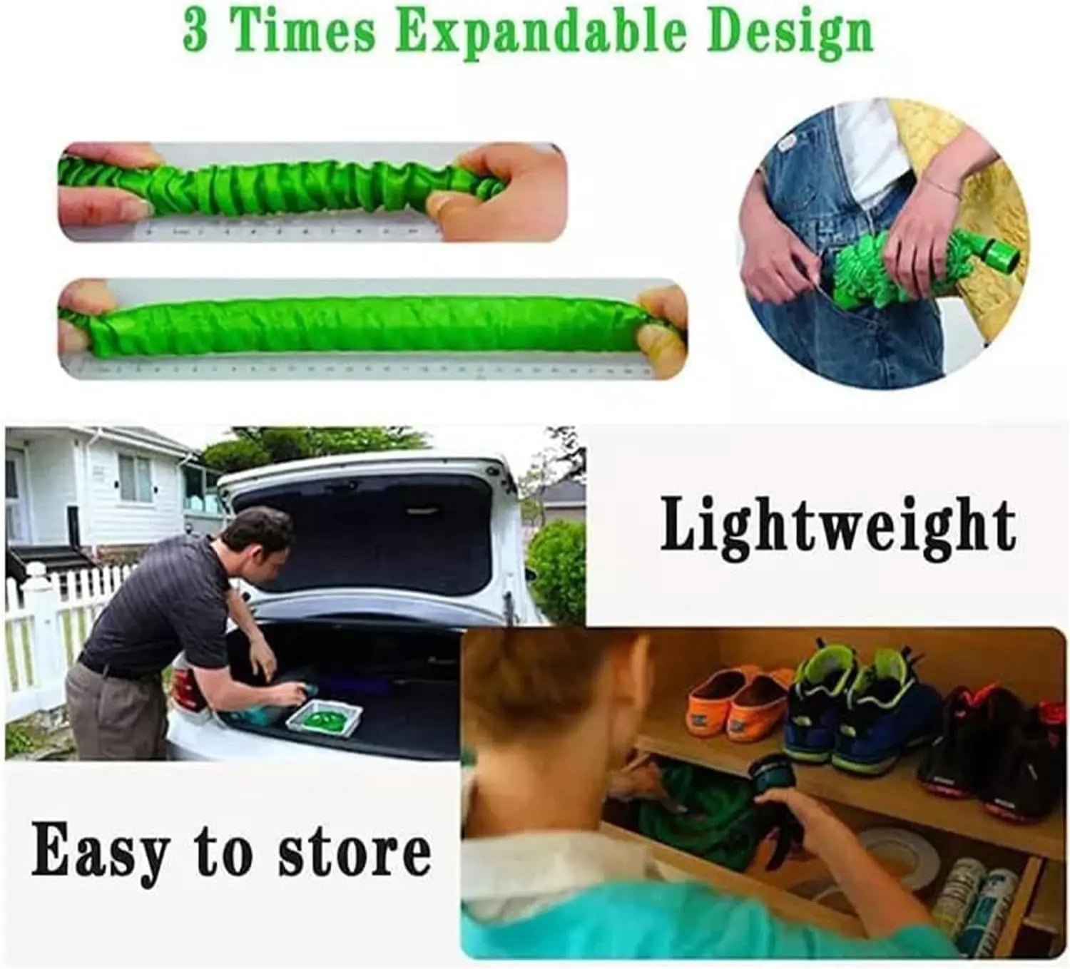 100Ft/30M Magic Hose Pipe | Expandable Garden Hose with Spray Gun | Flexible Water Hose for Car Washing, Pool Filling, and Plant Watering Nawazia
