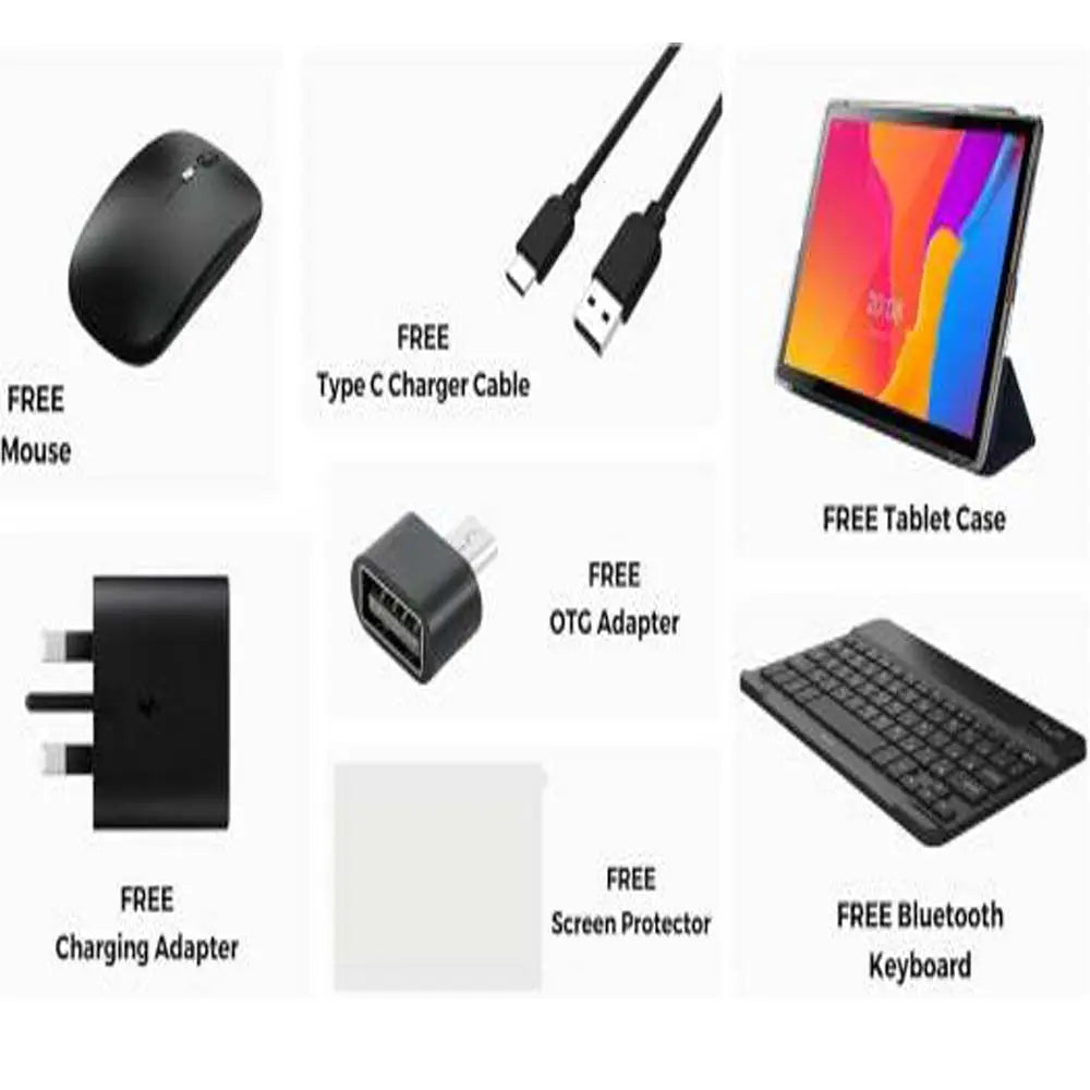 Tab 10 Pro Android Tablet – 10.1" Display, 8GB RAM, 512GB Storage, Octa-Core Processor, 8000mAh Battery, Dual Cameras for Work, Play, and Creativity Nawazia