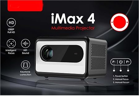 iMax 4 Smart LCD Projector – 1080P HD Multimedia Home Theater Cinema Experience with HDMI & Bluetooth Connectivity Nawazia